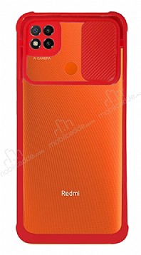 Eiroo Clear Lens Xiaomi Redmi 9C Krmz Silikon Klf