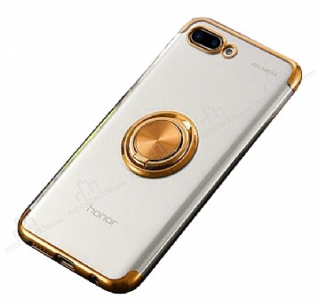 Eiroo Clear Ring Huawei Y6 2018 Gold Kenarl Silikon Klf