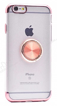 Eiroo Clear Ring iPhone 6 / 6S Rose Gold Kenarl Silikon Klf