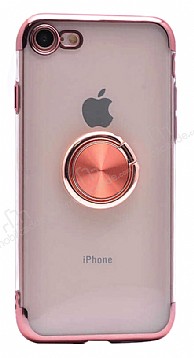 Eiroo Clear Ring iPhone 7 / 8 Rose Gold Kenarl Silikon Klf