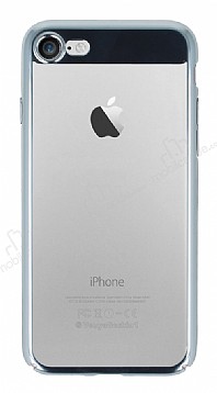 Eiroo Clear Thin iPhone 7 / 8 Silver Kenarl effaf Rubber Klf