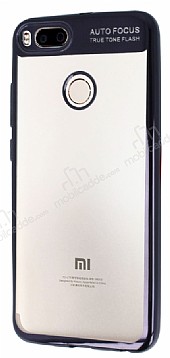 Eiroo Clear Thin Xiaomi Mi 5X / Mi A1 Siyah Kenarl effaf Silikon Klf