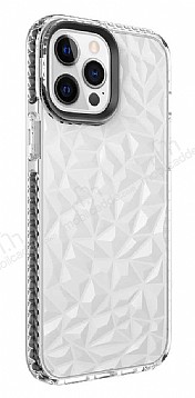 Eiroo Color Crystal iPhone 13 Pro Siyah Silikon Klf