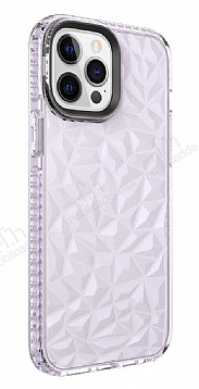 Eiroo Color Crystal iPhone 13 Pro Mor Silikon Klf
