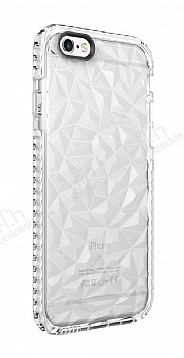 Eiroo Color Crystal iPhone 6 / 6S Beyaz Silikon Klf