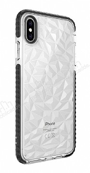 Eiroo Color Crystal iPhone X / XS Siyah Silikon Klf
