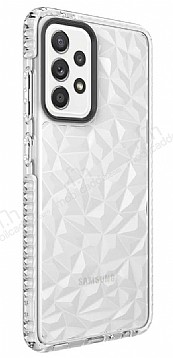 Eiroo Color Crystal Samsung Galaxy A52 / A52 5G Beyaz Silikon Klf