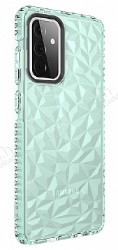 Eiroo Color Crystal Samsung Galaxy A72 / A72 5G Yeil Silikon Klf