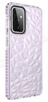 Eiroo Color Crystal Samsung Galaxy A72 / A72 5G Mor Silikon Klf