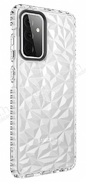 Eiroo Color Crystal Samsung Galaxy A72 / A72 5G Beyaz Silikon Klf