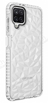Eiroo Color Crystal Samsung Galaxy M12 Beyaz Silikon Klf