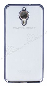 General Mobile GM 5 Plus Siyah Kenarl effaf Silikon Klf