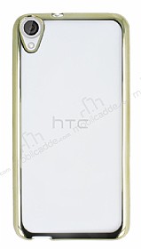HTC Desire 820 Gold Kenarl effaf Silikon Klf