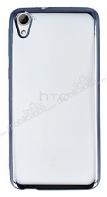HTC Desire 826 Siyah Kenarl effaf Silikon Klf