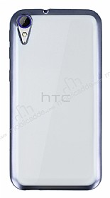 HTC Desire 830 Siyah Kenarl effaf Silikon Klf