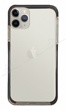 Eiroo Color Fit iPhone 11 Pro Kamera Korumal Siyah Silikon Klf