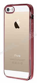iPhone SE / 5 / 5S Rose Gold Kenarl effaf Silikon Klf