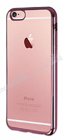 iPhone 6 / 6S Rose Gold Kenarl effaf Silikon Klf