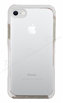 Eiroo Color Fit iPhone SE 2020 Kamera Korumal Beyaz Silikon Klf