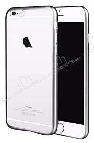 iPhone 7 Plus / 8 Plus Silver Kenarl effaf Silikon Klf