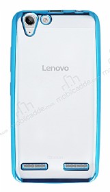 Lenovo Vibe K5 Mavi Kenarl effaf Silikon Klf