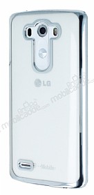 LG G3 Silver Kenarl effaf Silikon Klf