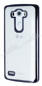 LG G3 Siyah Kenarl effaf Silikon Klf