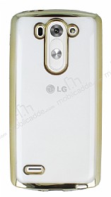 LG G3 S / G3 Beat Gold Kenarl effaf Silikon Klf