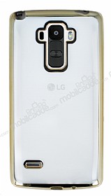 LG G4 Stylus Gold Kenarl effaf Silikon Klf