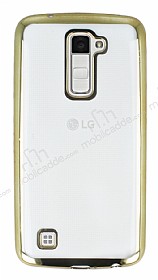 LG K10 Gold Kenarl effaf Silikon Klf