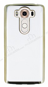 LG V10 Gold Kenarl effaf Silikon Klf