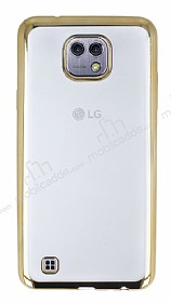 LG X cam Gold Kenarl effaf Silikon Klf