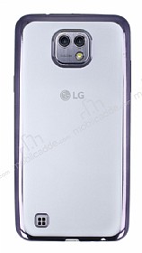 LG X cam Siyah Kenarl effaf Silikon Klf