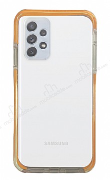 Eiroo Color Fit Samsung Galaxy A32 4G Kamera Korumal Turuncu Silikon Klf