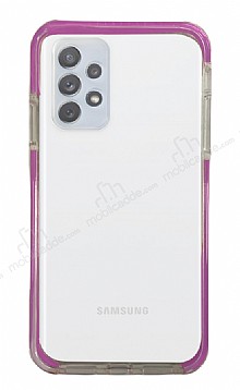 Eiroo Color Fit Samsung Galaxy A32 4G Kamera Korumal Mor Silikon Klf