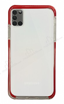 Eiroo Color Fit Samsung Galaxy A51 Kamera Korumal Krmz Silikon Klf