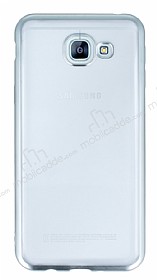 Samsung Galaxy A8 2016 Silver Kenarl effaf Silikon Klf