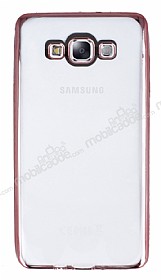 Samsung Galaxy E7 Rose Gold Kenarl effaf Silikon Klf