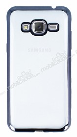 Samsung Galaxy J3 2016 Siyah Kenarl effaf Silikon Klf