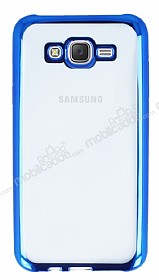 Samsung Galaxy J7 / Galaxy J7 Core Mavi Kenarl effaf Silikon Klf