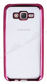Samsung Galaxy J7 / Galaxy J7 Core Pembe Kenarl effaf Silikon Klf