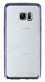 Samsung Galaxy Note FE Dark Silver Kenarl effaf Silikon Klf