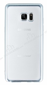 Samsung Galaxy Note FE Silver Kenarl effaf Silikon Klf