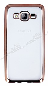 Samsung Galaxy On5 Rose Gold Kenarl effaf Silikon Klf