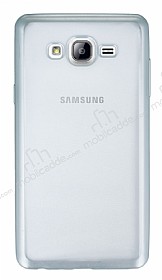 Samsung Galaxy On7 Silver Kenarl effaf Silikon Klf