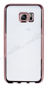 Samsung Galaxy S6 Edge Plus Rose Gold Kenarl effaf Silikon Klf