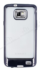 Samsung i9100 Galaxy S2 Dark Silver Kenarl effaf Silikon Klf