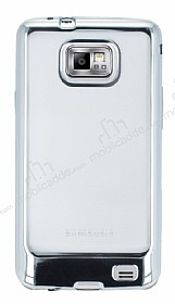 Samsung i9100 Galaxy S2 Silver Kenarl effaf Silikon Klf