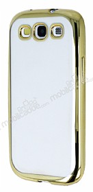 Samsung i9300 Galaxy S3 Gold Kenarl effaf Silikon Klf