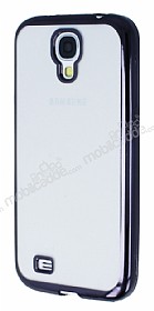 Samsung i9500 Galaxy S4 Siyah Kenarl effaf Silikon Klf